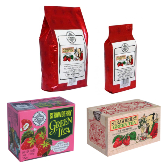 Зеленый чай со вкусом клубники Mlesna Strawberry Green Tea 
