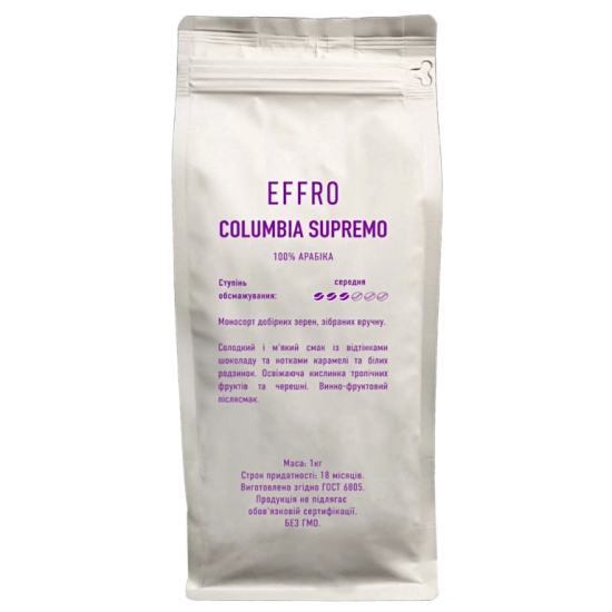 Кофе в зернах Columbia Supremo Medellin EFFRO