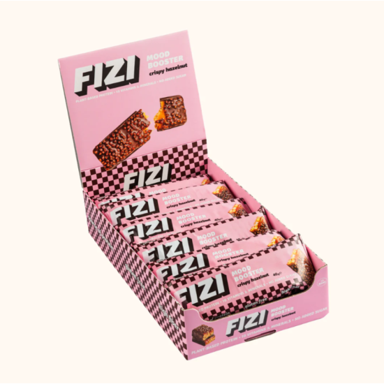 Низькокалорійні батончики CRISPY HAZELNUT BOX FIZI 12 шт 