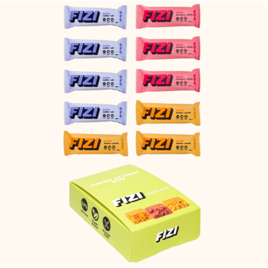 Набір низьковуглеводних батончиків KETO MIX BOX FIZI 10 шт 