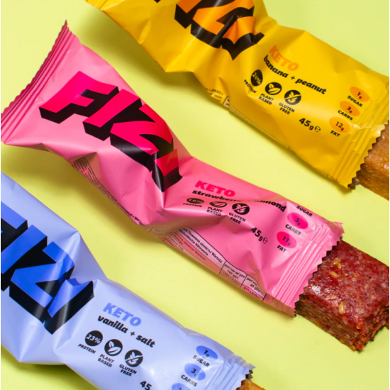 Набір низьковуглеводних батончиків KETO MIX BOX FIZI 10 шт 