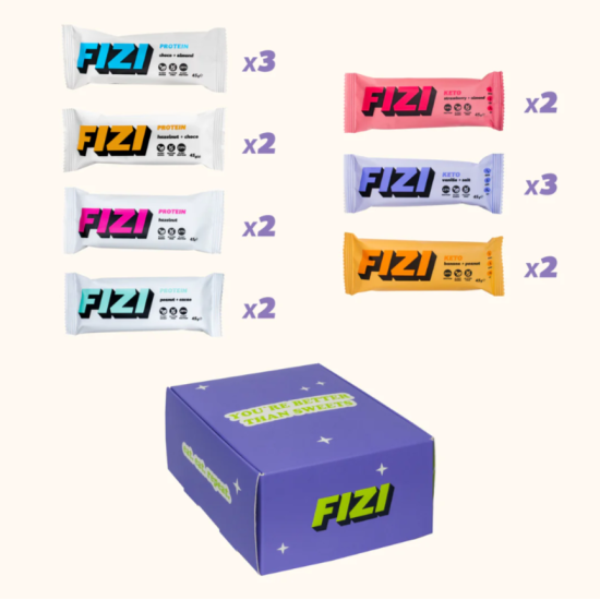 Набор протеиновых батончиков KETO&PROTEIN GRAND BOX FIZI 16 шт 