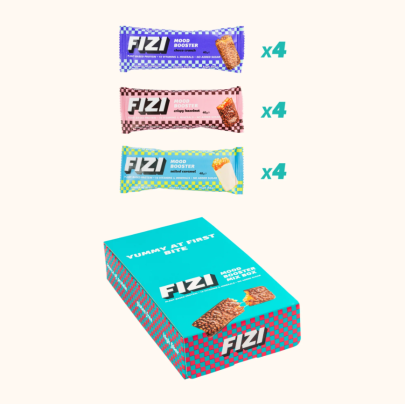 Набор низкокалорийных батончиков Mood Booster BOX FIZI 12 шт 