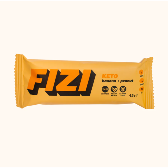 Низкоуглеводные Кето батончики BANANA PEANUT BOX FIZI 10 шт 