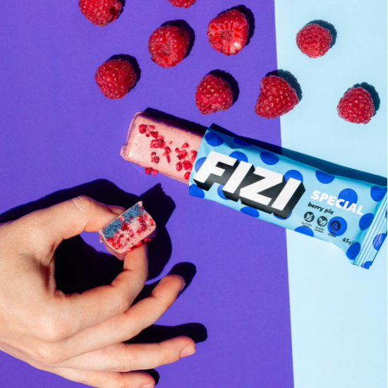 Батончики в розовой глазури BERRY PIE BOX FIZI 10 шт 