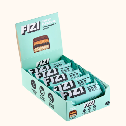 Шоколадні батончики із кокосом COCONUT COOKIE ALMOND BOX FIZI 10 шт 