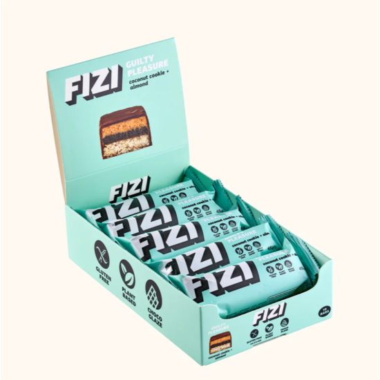 Шоколадні батончики із кокосом COCONUT COOKIE ALMOND BOX FIZI 10 шт 