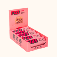 Низьковуглеводні Кето батончики STRAWBERRY ALMOND BOX FIZI 10 шт 
