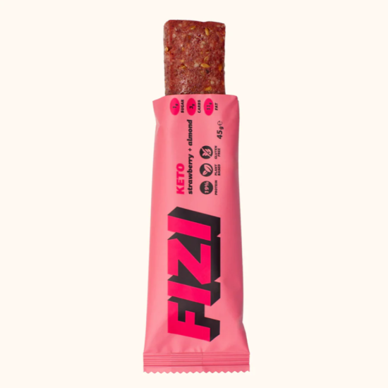 Низкоуглеводные Кето батончики STRAWBERRY ALMOND BOX FIZI 10 шт