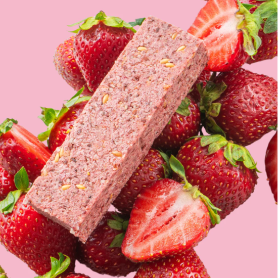 Низкоуглеводные Кето батончики STRAWBERRY ALMOND BOX FIZI 10 шт