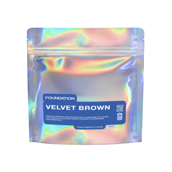 Какао Wow Cacao Velvet Brown FOUNDATION 250 г 